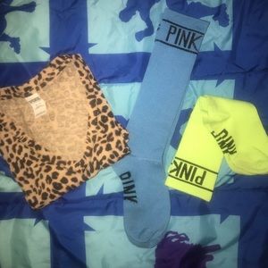 Victoria secret pink T-shirt & 2 pairs of socks